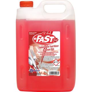 Mr Fast Συμπυκνωμένο Υγρό Πιάτων Plus με άρωμα Ρόδι 4L